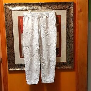 J. Crew White Straight Leg Pants